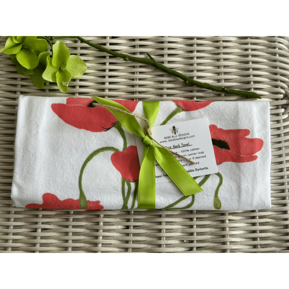 poppy flour sack towel